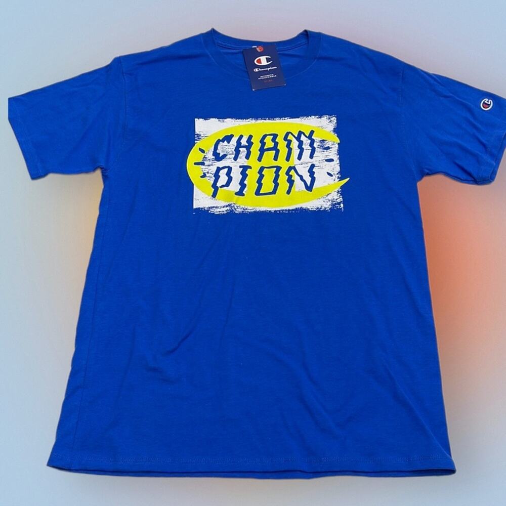 CHAMPION Men’s 2XL Royal Blue Short Sleeve T-shirt - Picture 1 of 2